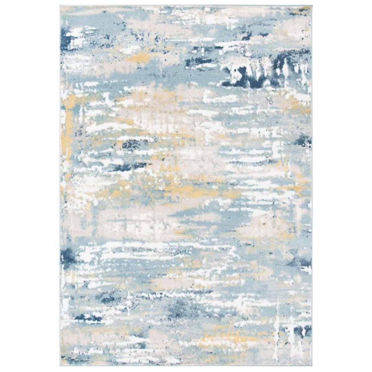 Safavieh 6 ft. 7 in. x 6 ft. 7 in. Skyler 500 Contemporary Square Power Loomed Area Rug Teal & Gold SKY548J-7SQ